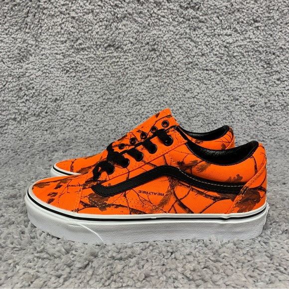 NEW Vans Realtree AP Blaze Camo Orange Off The Wall Shoes Sneakers Womens Size 7 - Picture 7 of 16